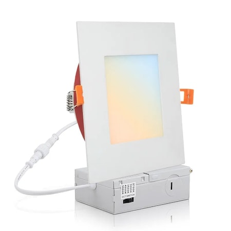 Westgate 4in. LED Fire Rated Square Recessed Light, 5CCT SSL4-MCT5-FR
